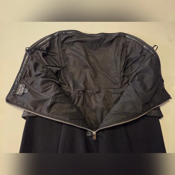 Strapless Leather Detailed Sexy Goth Mini Dress - Picture 5 of 8